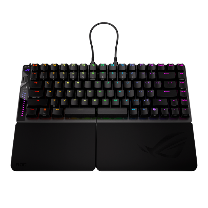 Asus ROG Falcata RGB USB 2.0 (TypeC to TypeA), RF 2.4GHz, Bluetooth 5 Black Gaming Keyboard With HFX V2 Magnetic Switches - Image 3