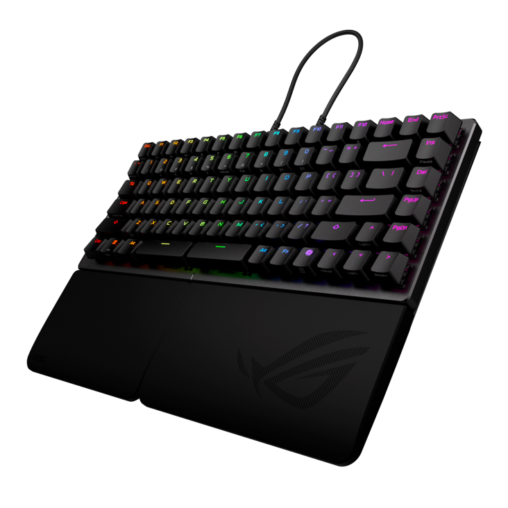 Asus ROG Falcata RGB USB 2.0 (TypeC to TypeA), RF 2.4GHz, Bluetooth 5 Black Gaming Keyboard With HFX V2 Magnetic Switches - Image 4