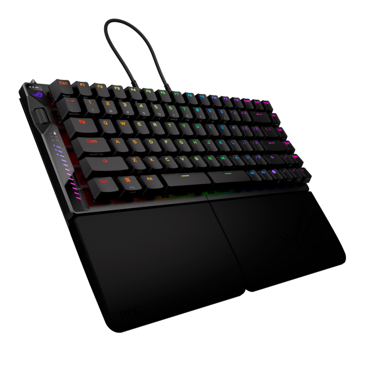 Asus ROG Falcata RGB USB 2.0 (TypeC to TypeA), RF 2.4GHz, Bluetooth 5 Black Gaming Keyboard With HFX V2 Magnetic Switches - Image 5