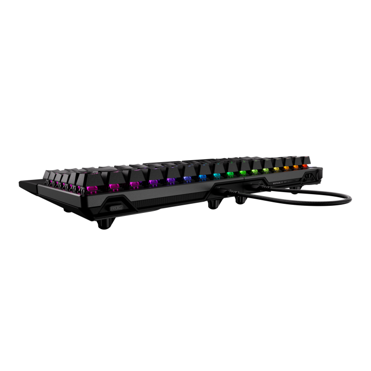 Asus ROG Falcata RGB USB 2.0 (TypeC to TypeA), RF 2.4GHz, Bluetooth 5 Black Gaming Keyboard With HFX V2 Magnetic Switches - Image 6