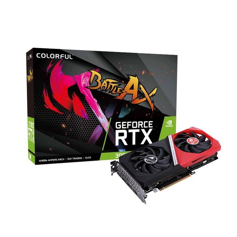 Colorful GeForce RTX 3060 Battle AX DUO 12GB V2-V 12GB GDDR6 192-Bit Dual Fan Graphics Card