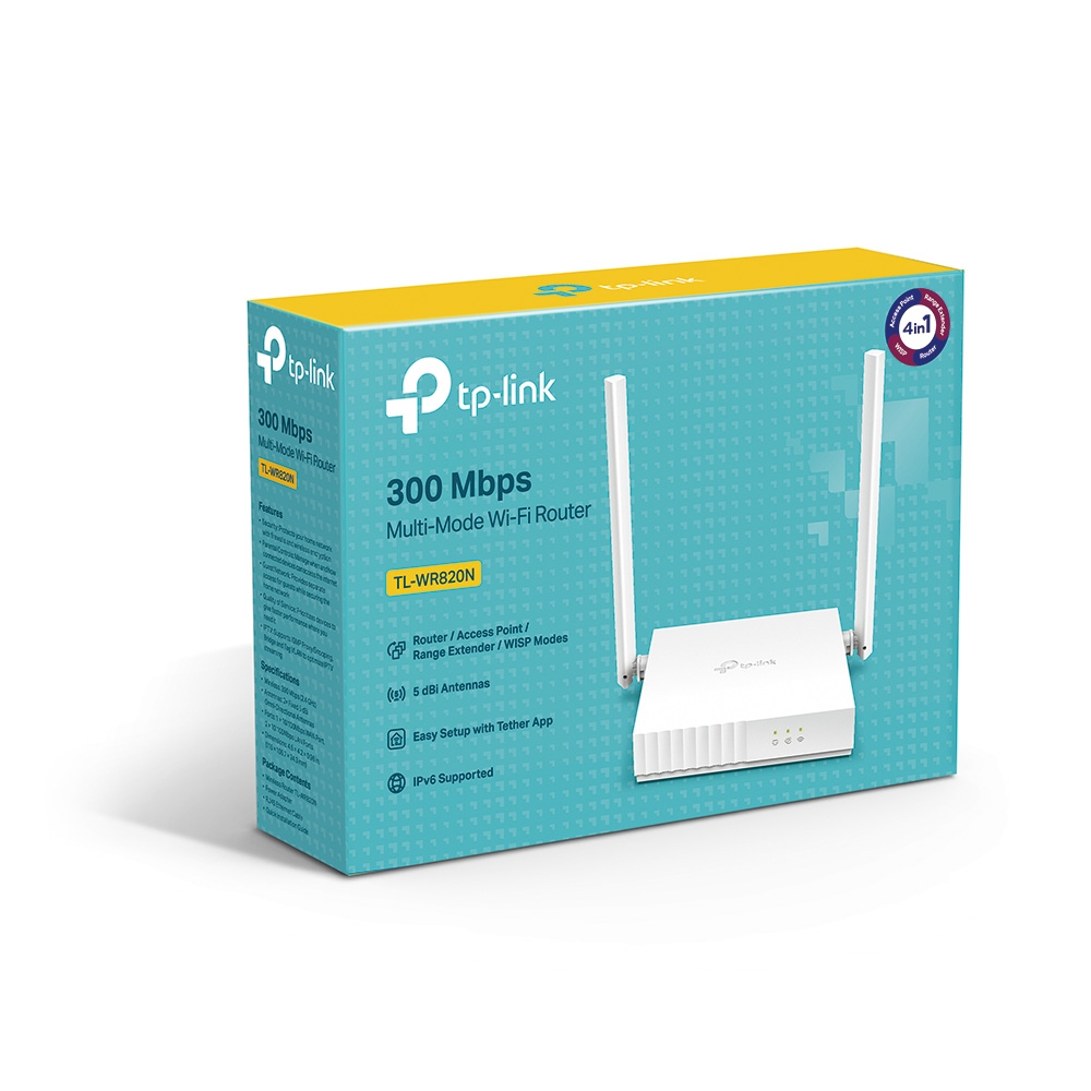 TP-Link TL-WR820N 300 Mbps Multi-Mode Wi-Fi Router With 2 High-Performance External Antennas - Image 4