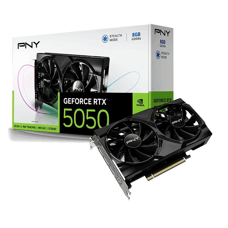 PNY GeForce RTX 5050 8GB GDDR6 128-Bit Dual Fan Graphics Card ( VCG50508DFXPB1 )