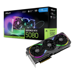 PNY GeForce RTX 5080 ARGB EPIC-X RGB 16GB GDDR7 256-Bit Overclocked Triple Fan Graphics Card ( VCG508016TFXXPB1-O )