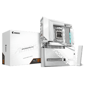 Gigabyte X870 AORUS STEALTH ICE (Rev. 1.1) ATX Motherboard ( AMD Socket AM5 , AMD Ryzen 9000, 8000, 7000 Series Processors, 4 x DDR5 RAM Slots, Max 256GB RAM Support )