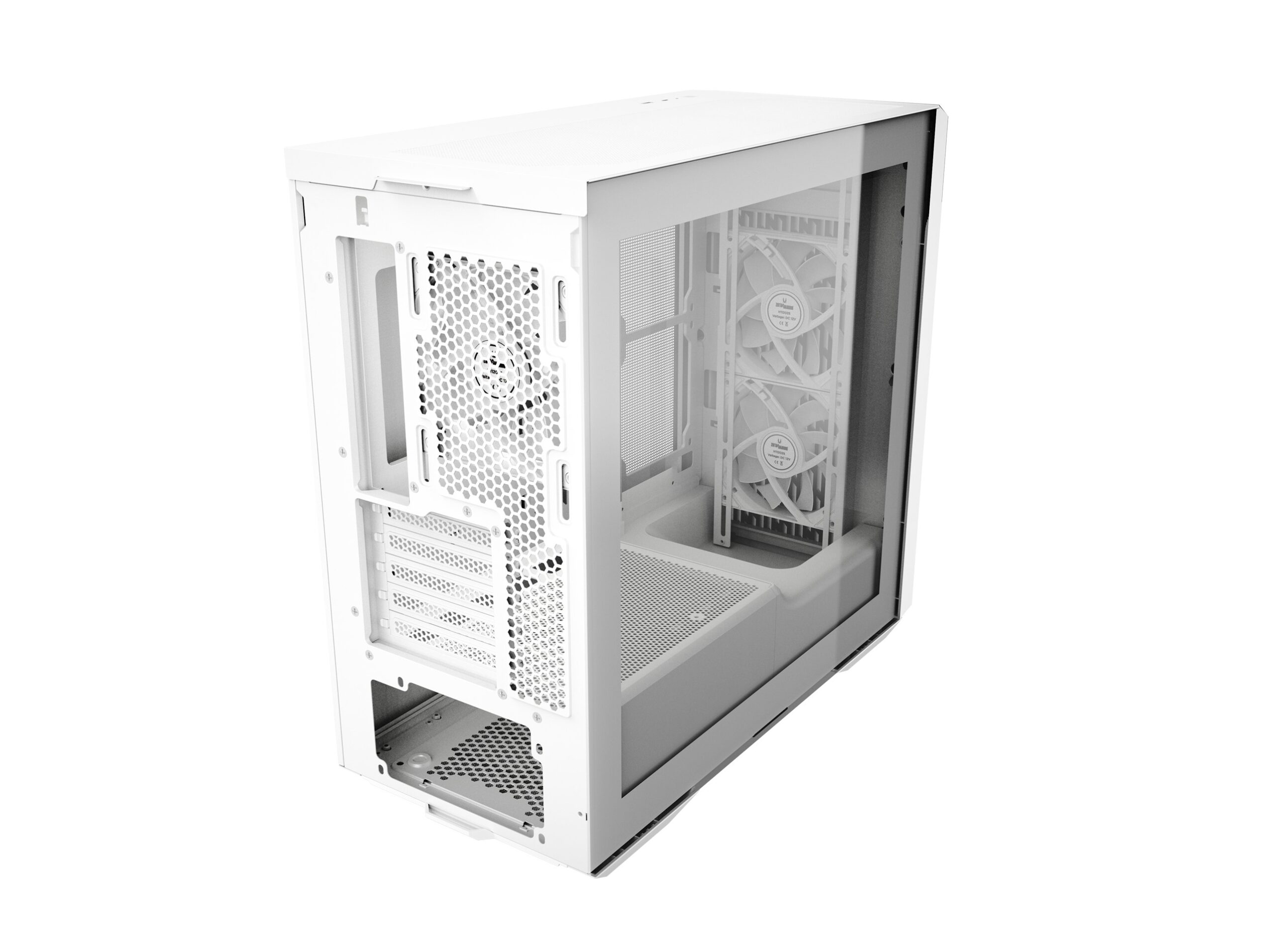 Zotac Gaming Alloy White M-ATX Mini Tower Tempered Glass Side Panel Computer Case With Pre-installed Fans ( ZC-MAW3F-01 ) - Image 6