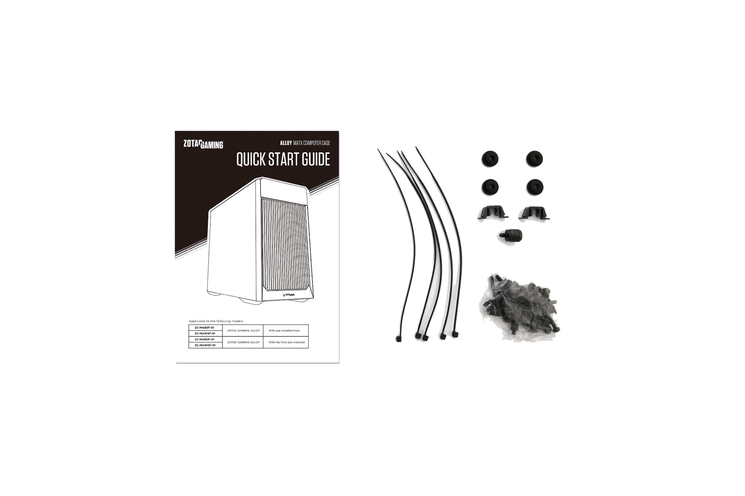 Zotac Gaming Alloy White M-ATX Mini Tower Tempered Glass Side Panel Computer Case With Pre-installed Fans ( ZC-MAW3F-01 ) - Image 7