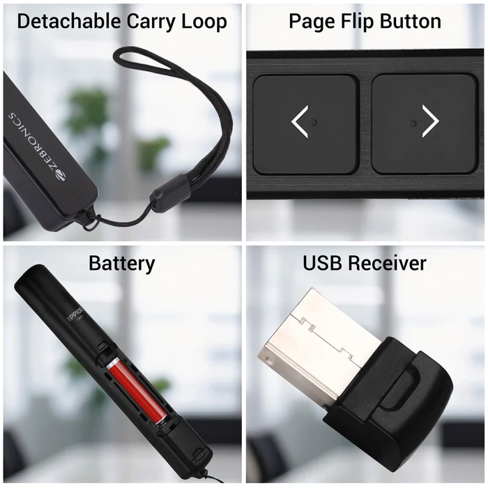 Zebronics Zeb PP100 2.4GHz Wireless Bright Red Presentation Laser Pointer - Image 2