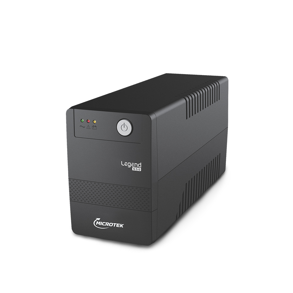 Microtek Legend 650 650VA 360W Line-interactive Tower Model UPS with Overload Protection 3 Outlet Plugs ( 899-312-0650 )