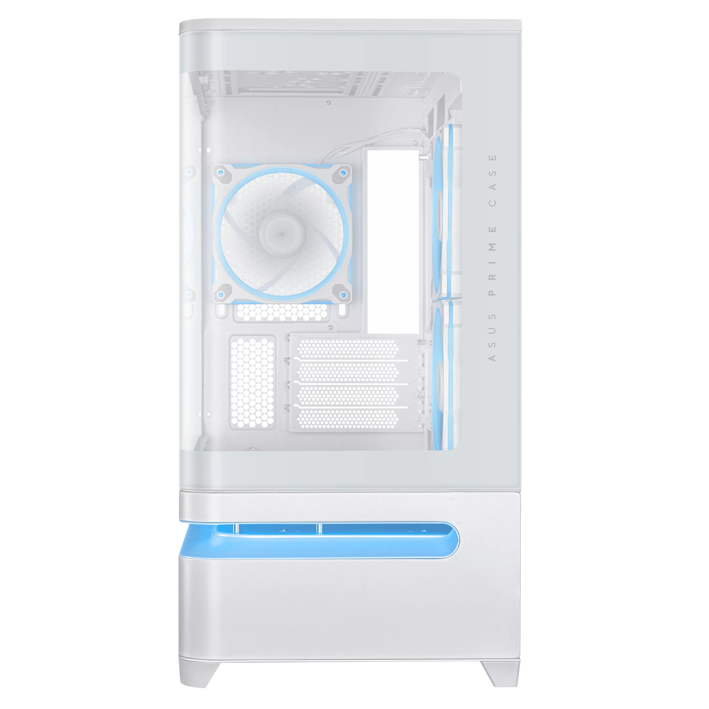 Asus Prime AP202 ARGB White M-ATX Mini Tower Curved Tempered Glass Panel Pc Cabinet With Pre-Installed ARGB Fans - Image 2