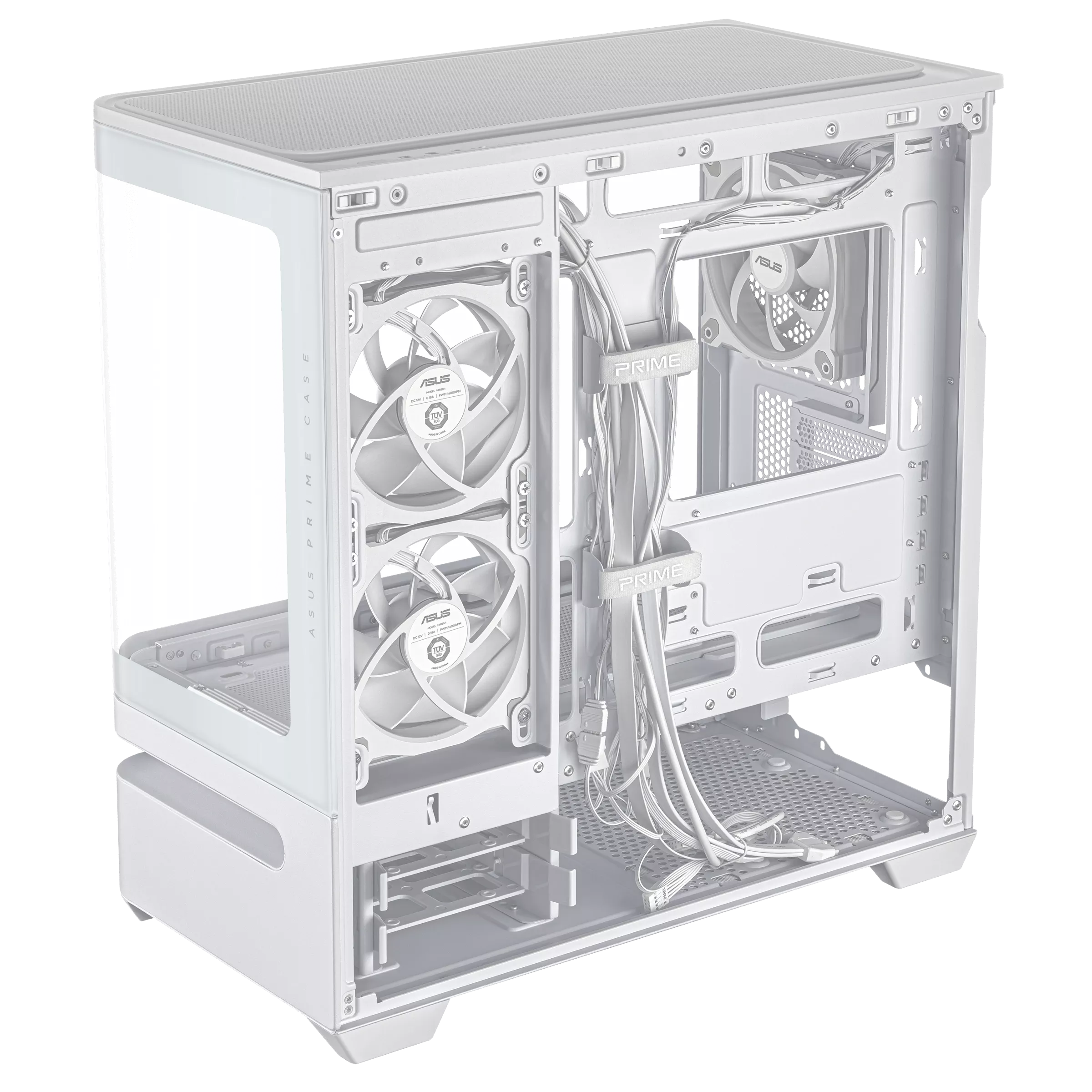 Asus Prime AP202 ARGB White M-ATX Mini Tower Curved Tempered Glass Panel Pc Cabinet With Pre-Installed ARGB Fans - Image 4