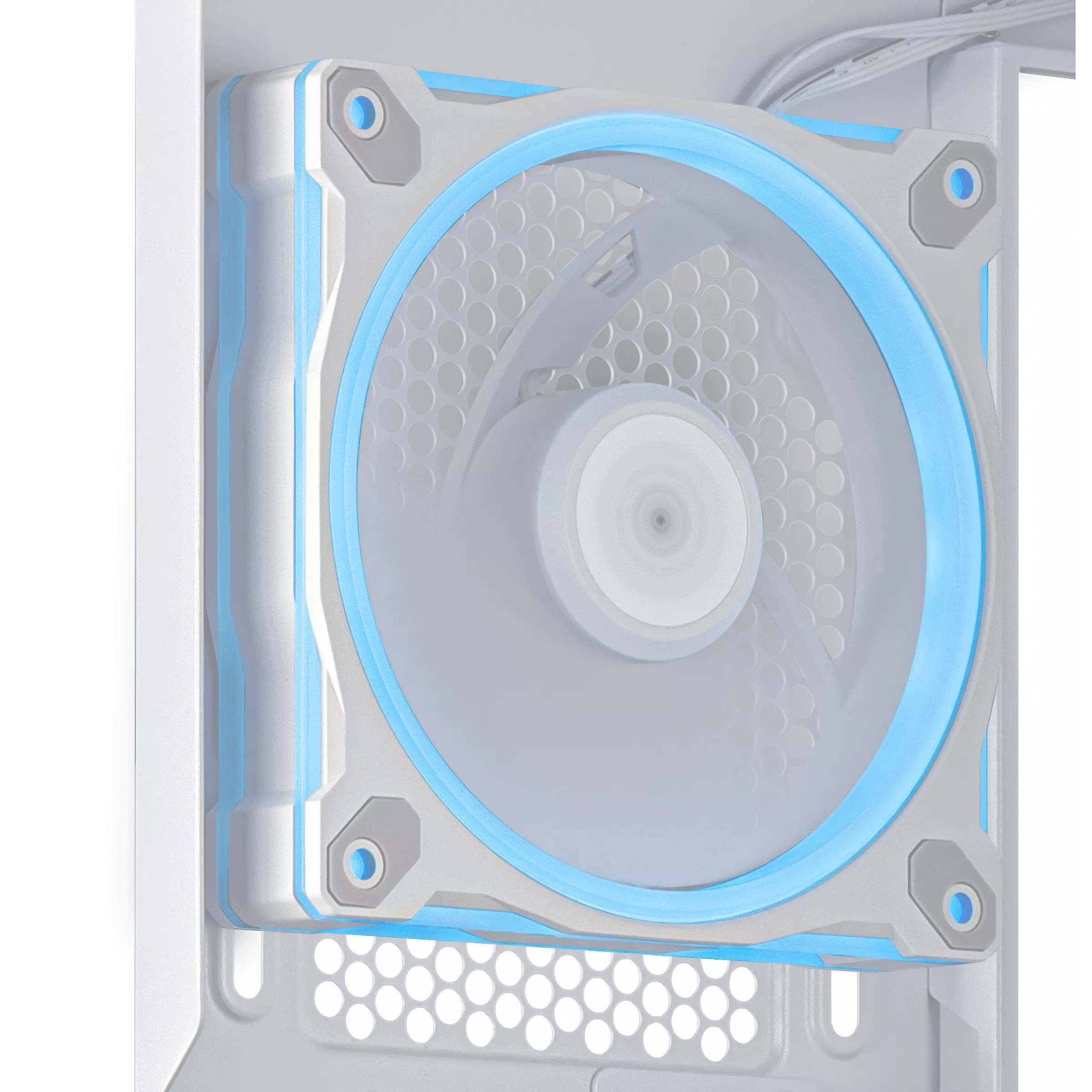 Asus Prime AP202 ARGB White M-ATX Mini Tower Curved Tempered Glass Panel Pc Cabinet With Pre-Installed ARGB Fans - Image 9