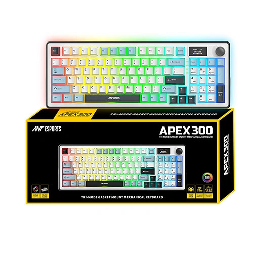 Ant Esports Apex 300 Wireless Tri Mode RGB Mechanical Gasket-Mounted Design Million-Colour RGB Backlighting Gaming Keyboard - Image 2