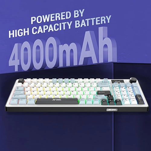 Ant Esports Apex 300 Wireless Tri Mode RGB Mechanical Gasket-Mounted Design Million-Colour RGB Backlighting Gaming Keyboard - Image 5
