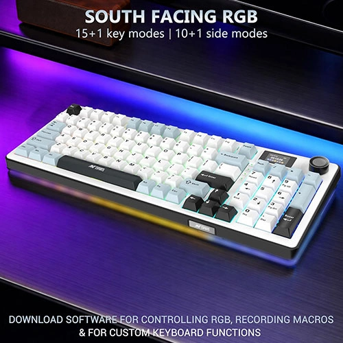 Ant Esports Apex 300 Wireless Tri Mode RGB Mechanical Gasket-Mounted Design Million-Colour RGB Backlighting Gaming Keyboard - Image 6