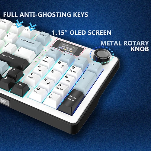 Ant Esports Apex 300 Wireless Tri Mode RGB Mechanical Gasket-Mounted Design Million-Colour RGB Backlighting Gaming Keyboard - Image 8
