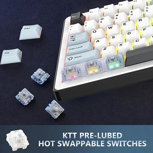 Ant Esports Apex 300 Wireless Tri Mode RGB Mechanical Gasket-Mounted Design Million-Colour RGB Backlighting Gaming Keyboard - Image 9