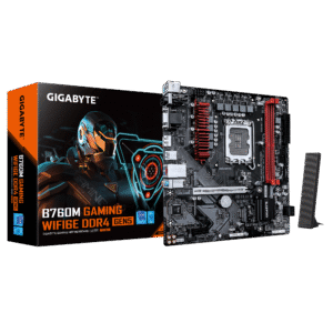 Gigabyte B760M GAMING WIFI6E DDR4 GEN5 Micro ATX Motherboard ( Intel Socket LGA1700, Support 14th, 13th, and 12th Generation Intel Core, Pentium Gold and Celeron Processors, 2 x DDR4 RAM Slots, Max 64GB RAM Support ) 