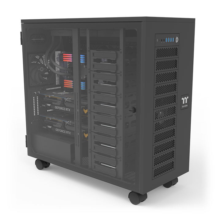 Thermaltake AX700 TG XL-ATX Super Tower Tempered Glass Panel Black Pc Cabinet ( CA-11B-00F1WN-00 )