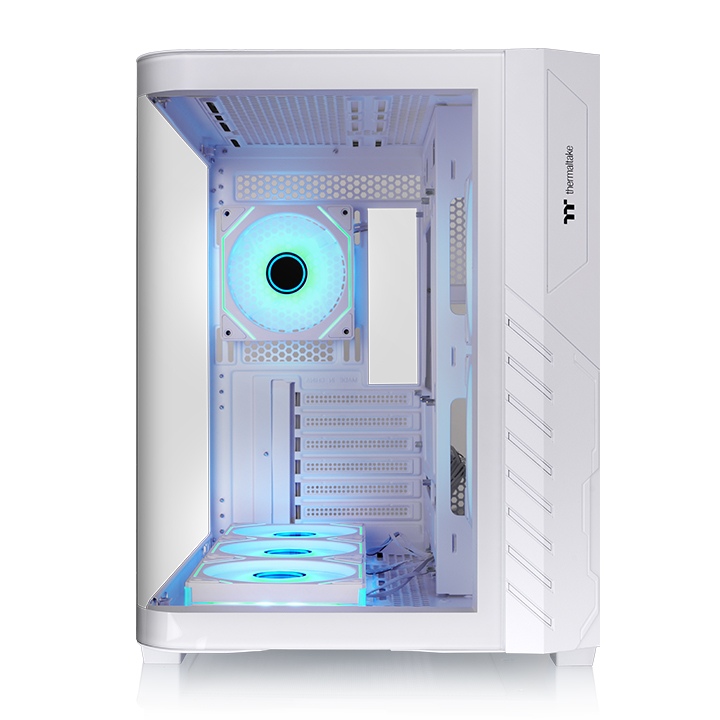 Thermaltake Vision 330 CR ARGB Snow ATX Mid Tower 4mm Curved Tempered Glass Panel Pc Cabinet With PWM ARGB Fans ( CA-11V-00M6WN-00 ) - Image 2