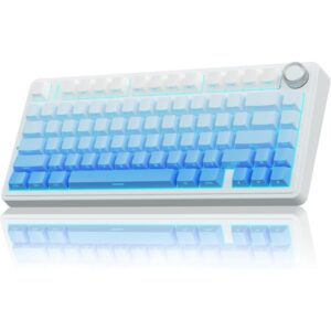 Aula F75 75% Wireless Trio Mode Mechanical Side-Engraved Blue Gaming Keyboard With Knob  Star-Vector Seiya Switch ( F75US )