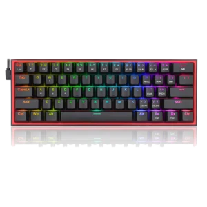 Redragon Fizz K617 Black 60% Wired RGB Mechanical Gaming Keyboard With Red Switch
