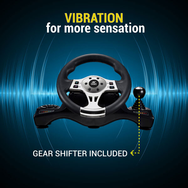 Ant Esports GW190 Black Racing Wheel And Pedal Set - Image 3