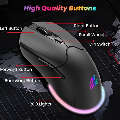 Ant Esports KM500 Pro Wireless Gaming Keyboard and Mouse Combo - Image 3