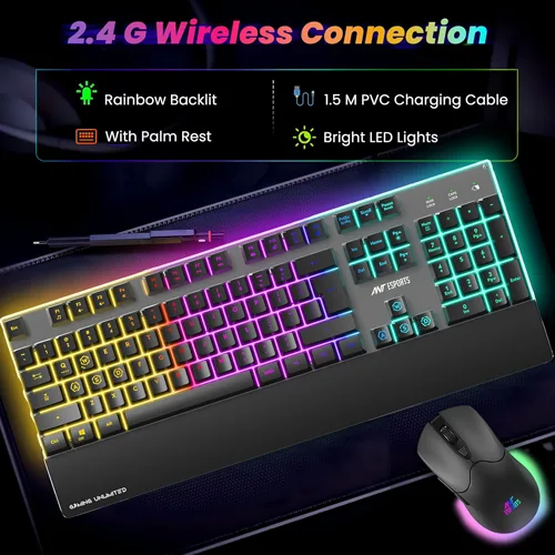 Ant Esports KM500 Pro Wireless Gaming Keyboard and Mouse Combo - Image 7