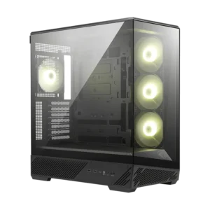Msi MAG PANO 130R PZ Black ARGB ATX Mid Tower Tempered Glass Panel Pc Cabinet With Pre Installed ARGB Fans