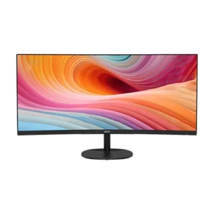 MSI PRO MP341CQ E12 34 Inch Curve 1500R VA Panel UWQHD 120Hz 1ms (MPRT) / 4ms (GtG) AMD FreeSync Premium Anti-glare Built-in Speakers Black Business Monitor