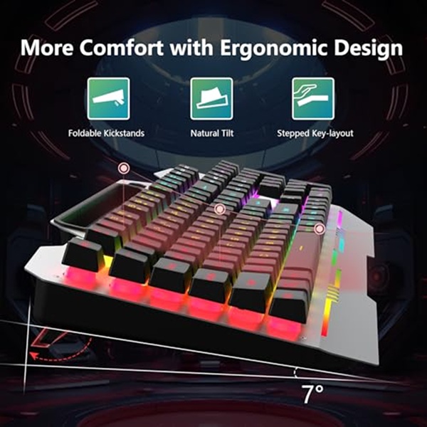 Aula T102 Full Size Wired Membrane Gaming Keyboard and Mouse Combo ( T102 ) - Image 8