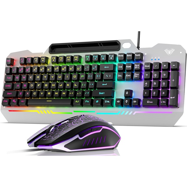 Aula T102 Full Size Wired Membrane Gaming Keyboard and Mouse Combo ( T102 )