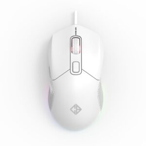 Cosmic Byte Firestorm RGB Wired 12400 DPI White Gaming Mouse With PTFE Feet ( TCBP03436 )