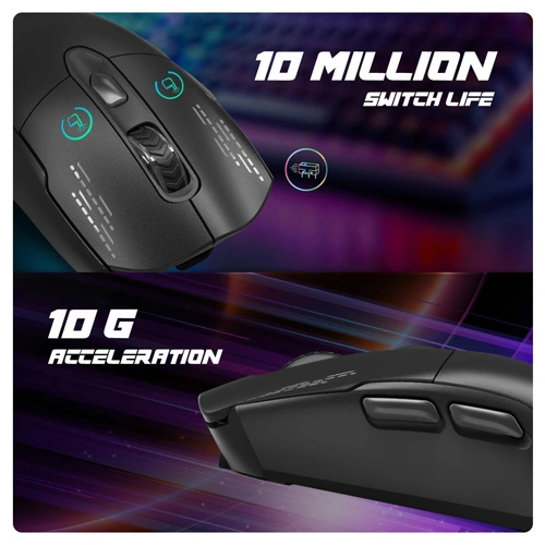 Cosmic Byte Raptor Dual Mode Wireless + Wired RGB 4800 Dpi Gaming Mouse ( TCBP03492 ) - Image 5