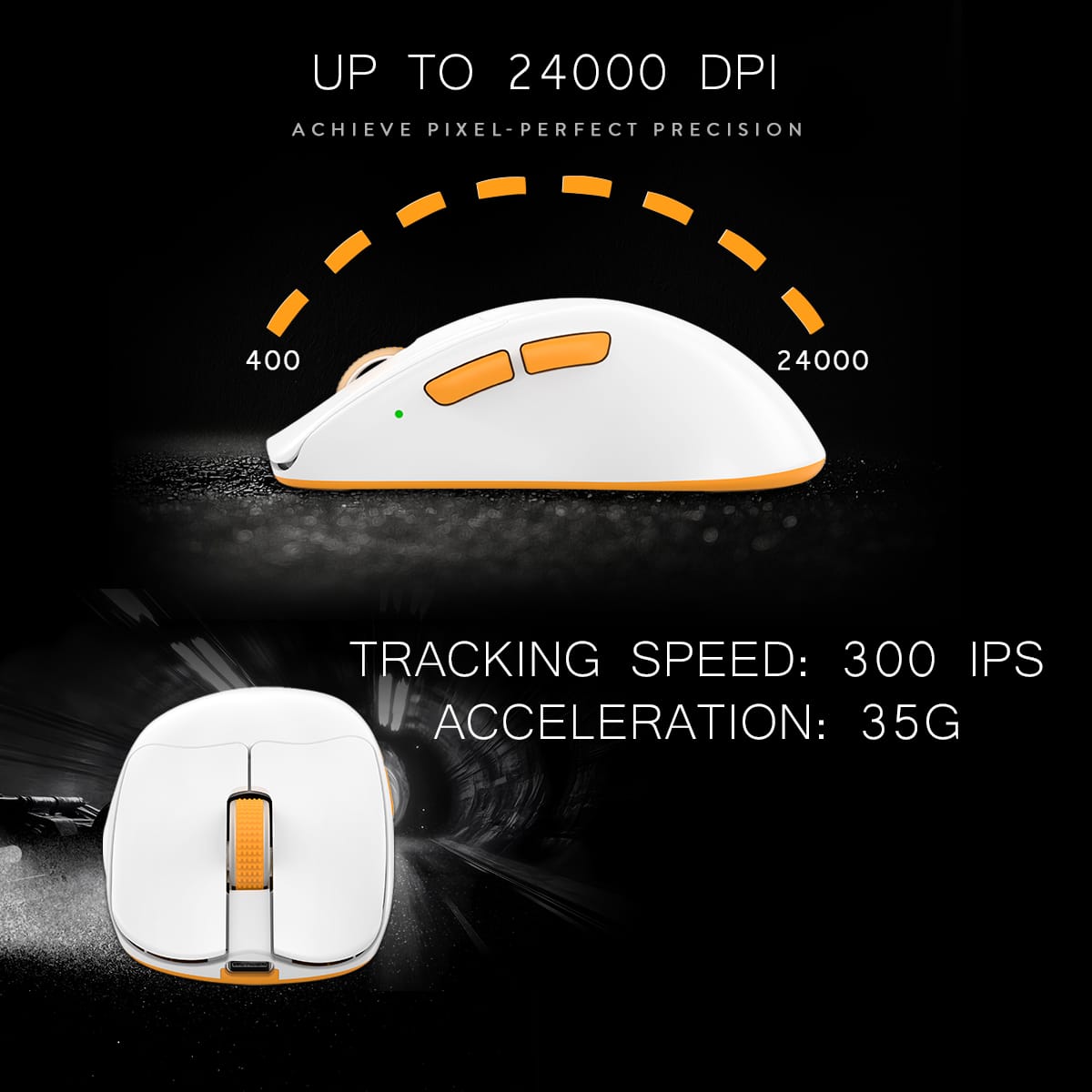 Cosmic Byte Ignis Tri Mode White Pixart 3311 Sensor, 1000Hz Polling, Software Support 24000 Dpi Gaming Mouse ( TCBP03551 ) - Image 3