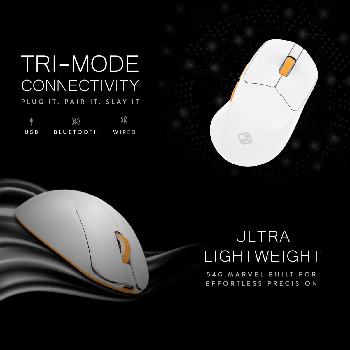 Cosmic Byte Ignis Tri Mode White Pixart 3311 Sensor, 1000Hz Polling, Software Support 24000 Dpi Gaming Mouse ( TCBP03551 ) - Image 6
