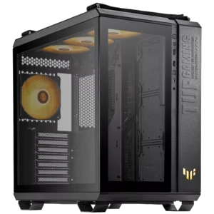 Asus TUF Gaming GT502 PLUS Black ARGB ATX Full Tower Panoramic View Tempered Glass Panel Pc Cabinet With Pre-Installed ARGB Fans