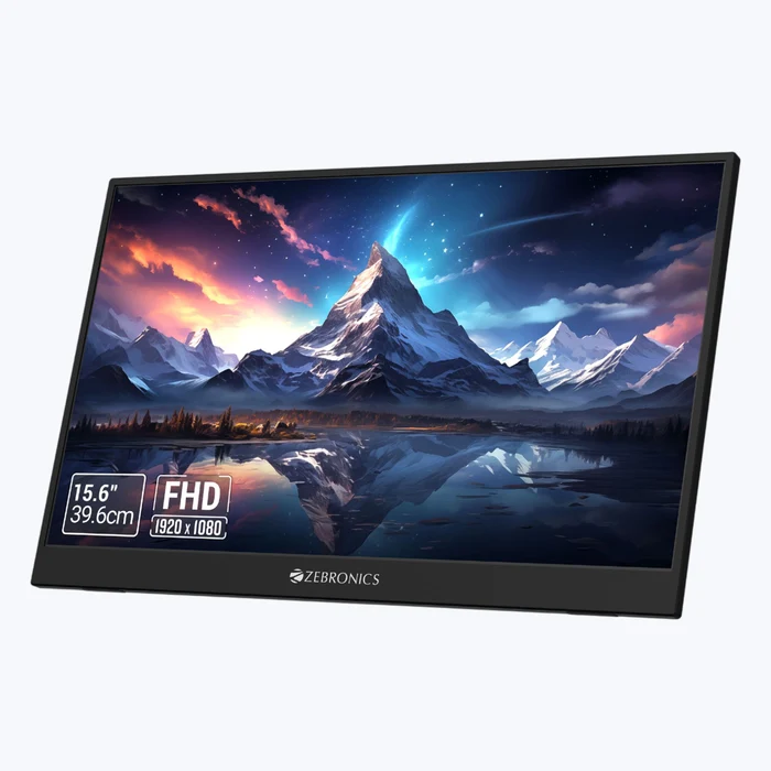 Zebronics Zeb Pixigo A16 15.6 Inch Flat FHD IPS Built-in Speakers Anti-Glare LIghtweight & Portable Monitor