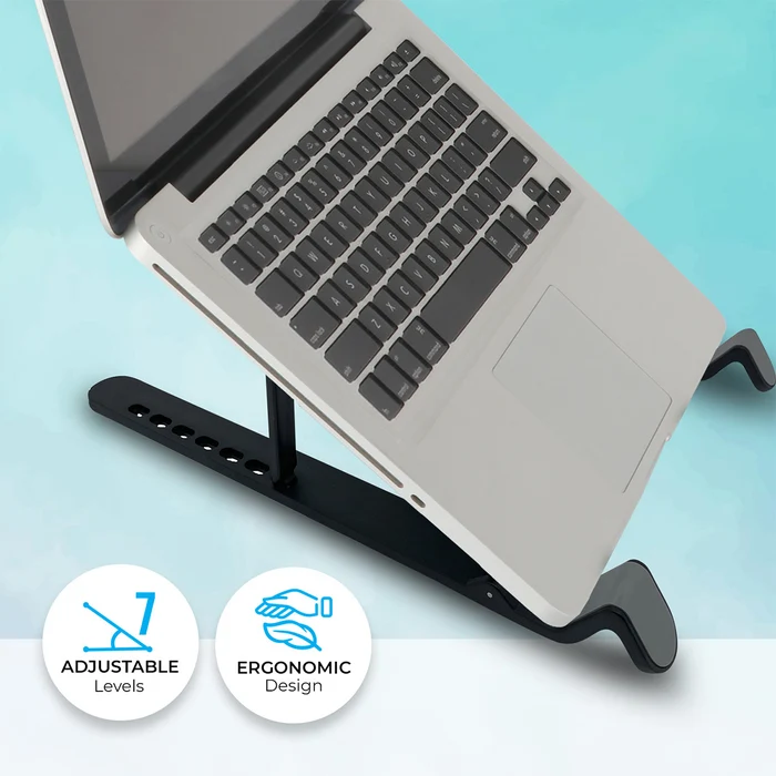 Zebronics Zeb NS1500 Ergonomic Foldable Design Anti-Slip Silicone Rubber Pads 7 Adjustable Levels Laptop Stand - Image 7