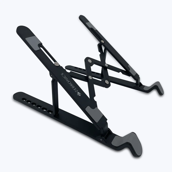 Zebronics Zeb NS1500 Ergonomic Foldable Design Anti-Slip Silicone Rubber Pads 7 Adjustable Levels Laptop Stand