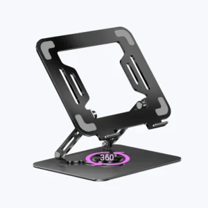 Zebronics Zeb NS3000 Pro Ergonomic & Comfortable Design Anti-Slip Silicone Pads 360° Rotatable Base Black Laptop Stand