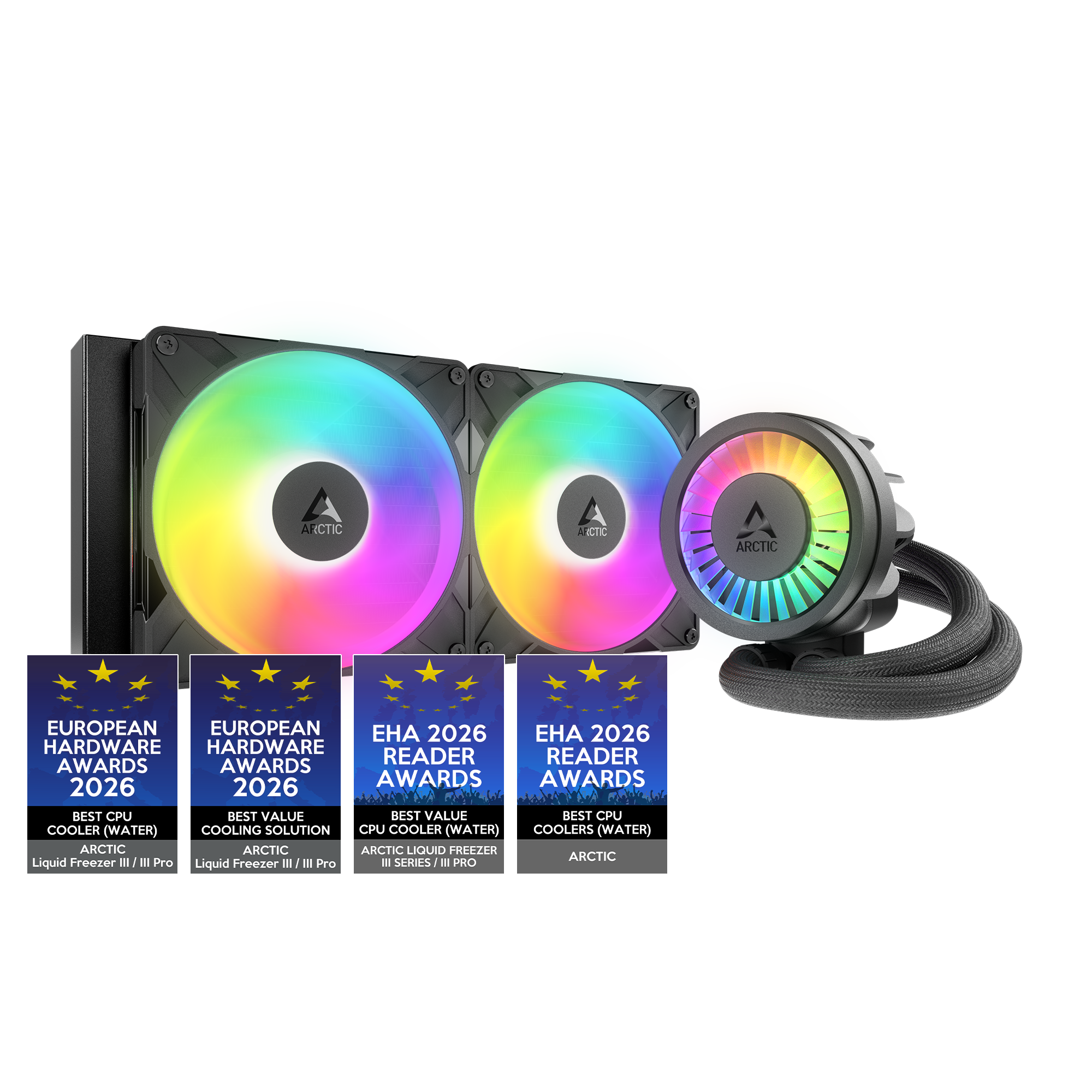 Arctic Liquid Freezer III Pro 280 A-RGB Black Multi Compatible All-in-One CPU Water Cooler ( ACFRE00183A ) - Image 2