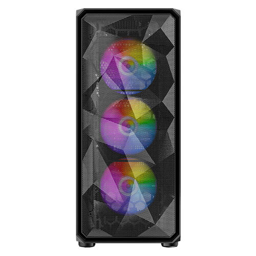 Antec AX83 RGB Extreme E-ATX Mid Tower Tower Tempered Glass Black Pc Cabinet With Fixed Mode RGB Pre-installed Fans - Image 2