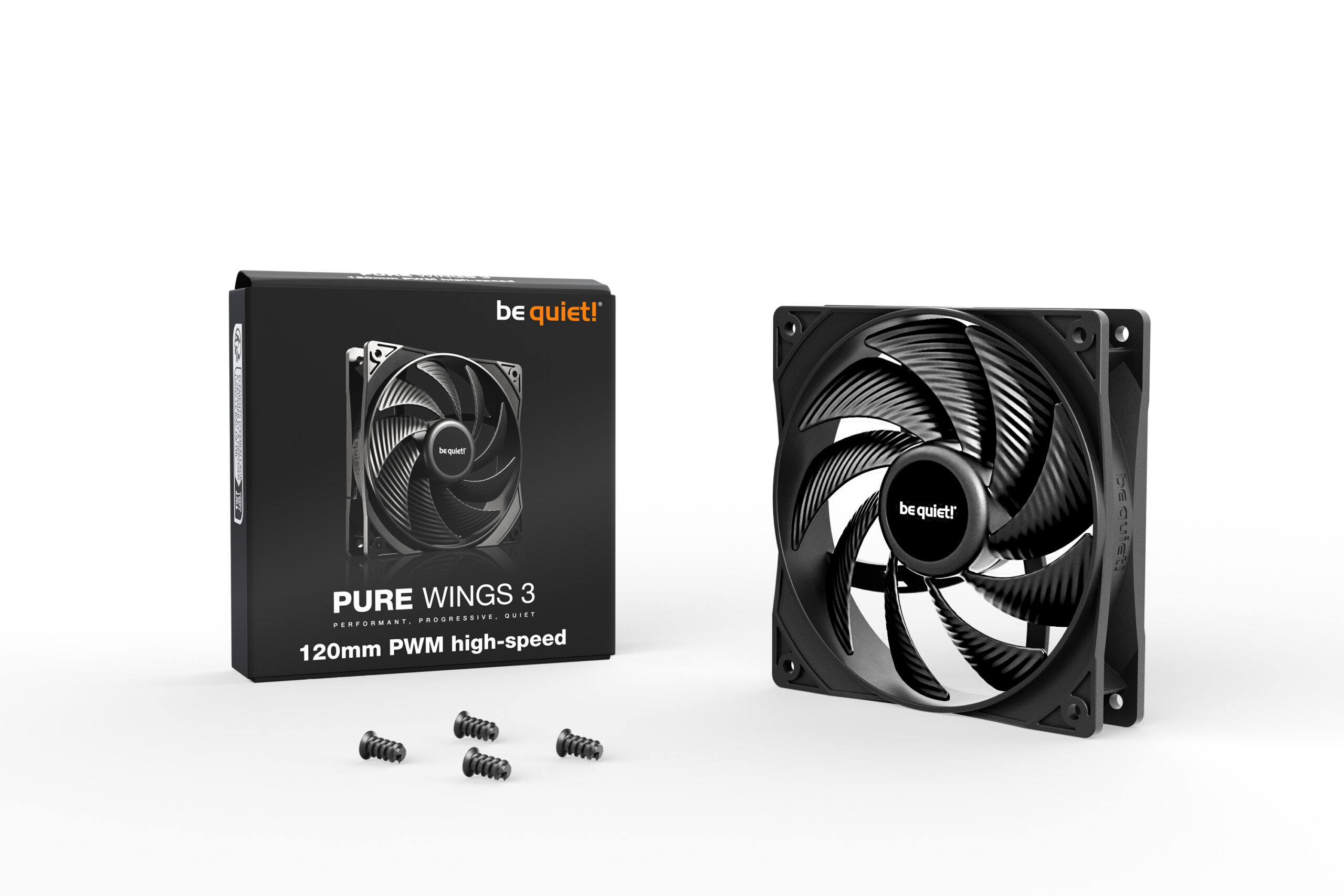 be quiet PURE WINGS 3 120mm PWM HS High-Speed Black Single Pack PC Fan ( BL106 ) - Image 4