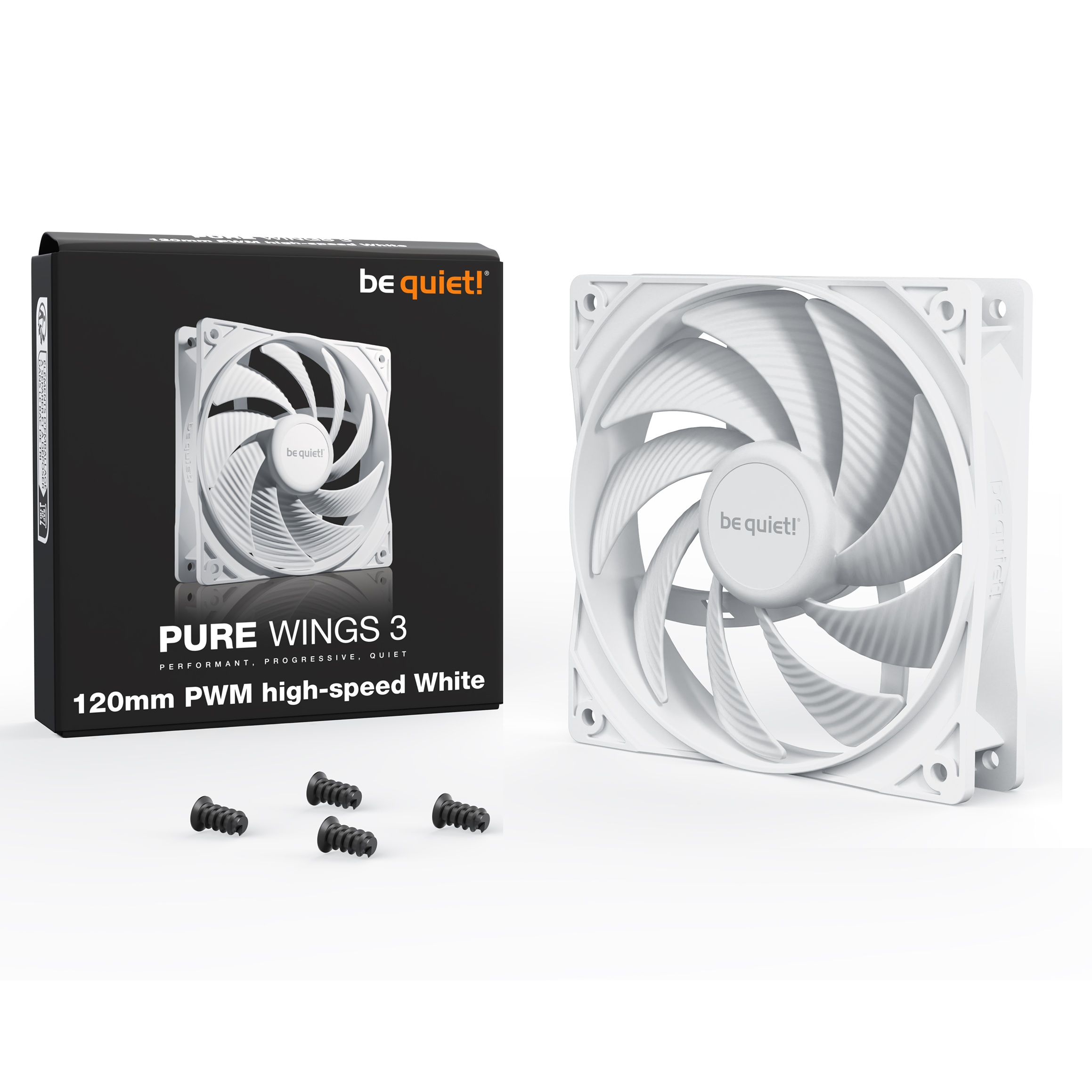 be quiet PURE WINGS 3 120mm PWM HS White High-Speed Single Pack PC Fan ( BL111 )