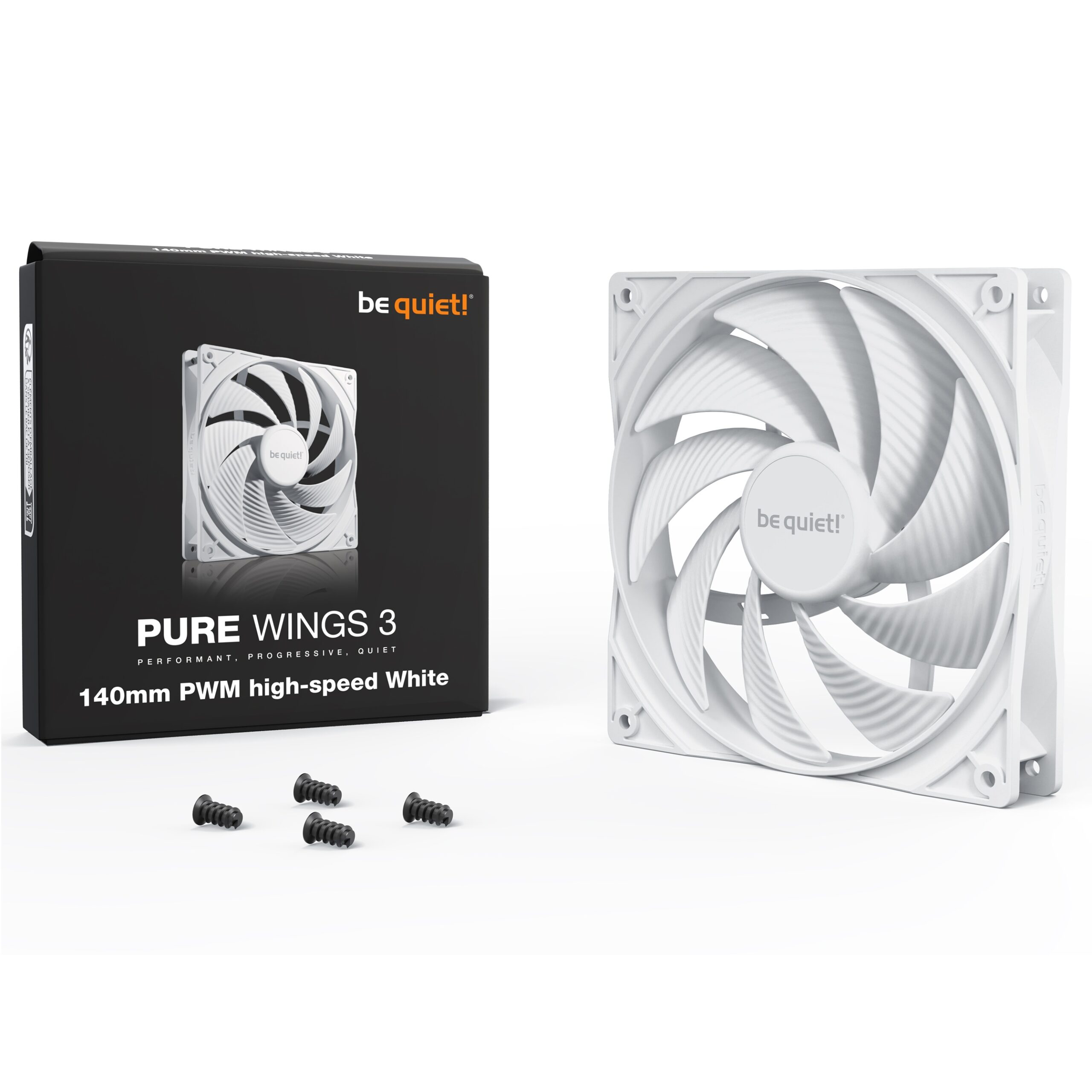 be quiet PURE WINGS 3 140mm PWM HS White High-Speed Single Pack PC Fan ( BL113 )