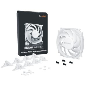 be quiet SILENT WINGS 4 120mm PWM HS White High-Speed Single Pack PC Fan ( BL115 )