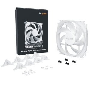 be quiet SILENT WINGS 4 140mm PWM HS White High-Speed Single Pack PC Fan ( BL117 )