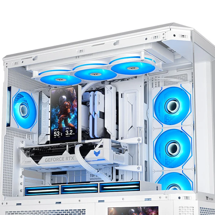 Thermaltake ST360 Ultra ARGB Sync Snow AIO Liquid CPU Cooler Snow With 7” LCD Display ( CL-W494-PL12SW-A ) - Image 3